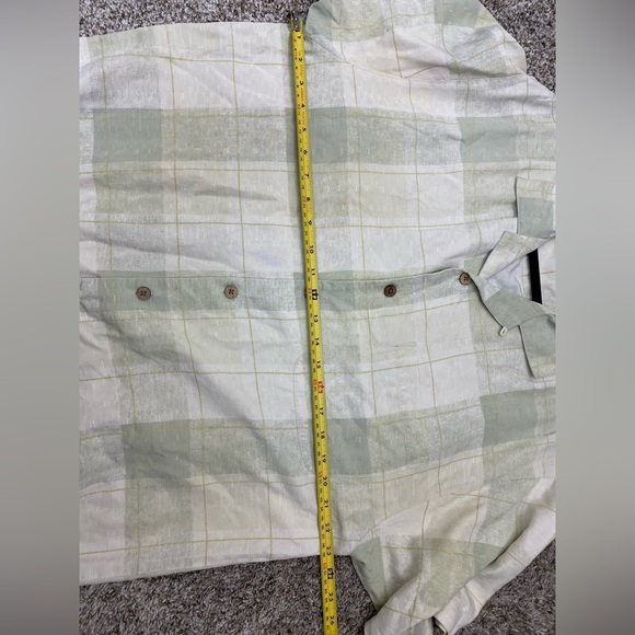 Tommy Bahama Silk Light Green‎ Short Sleeve Button Down Shirt Men’s Medium - Picture 5 of 10